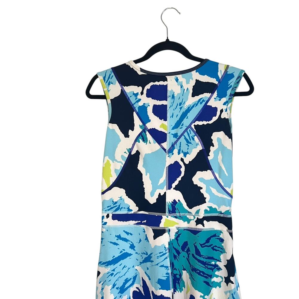 Title Nine Women's Size S Activewear Dress Blue Abstract Tennis Pickleball - Picture 2 of 7